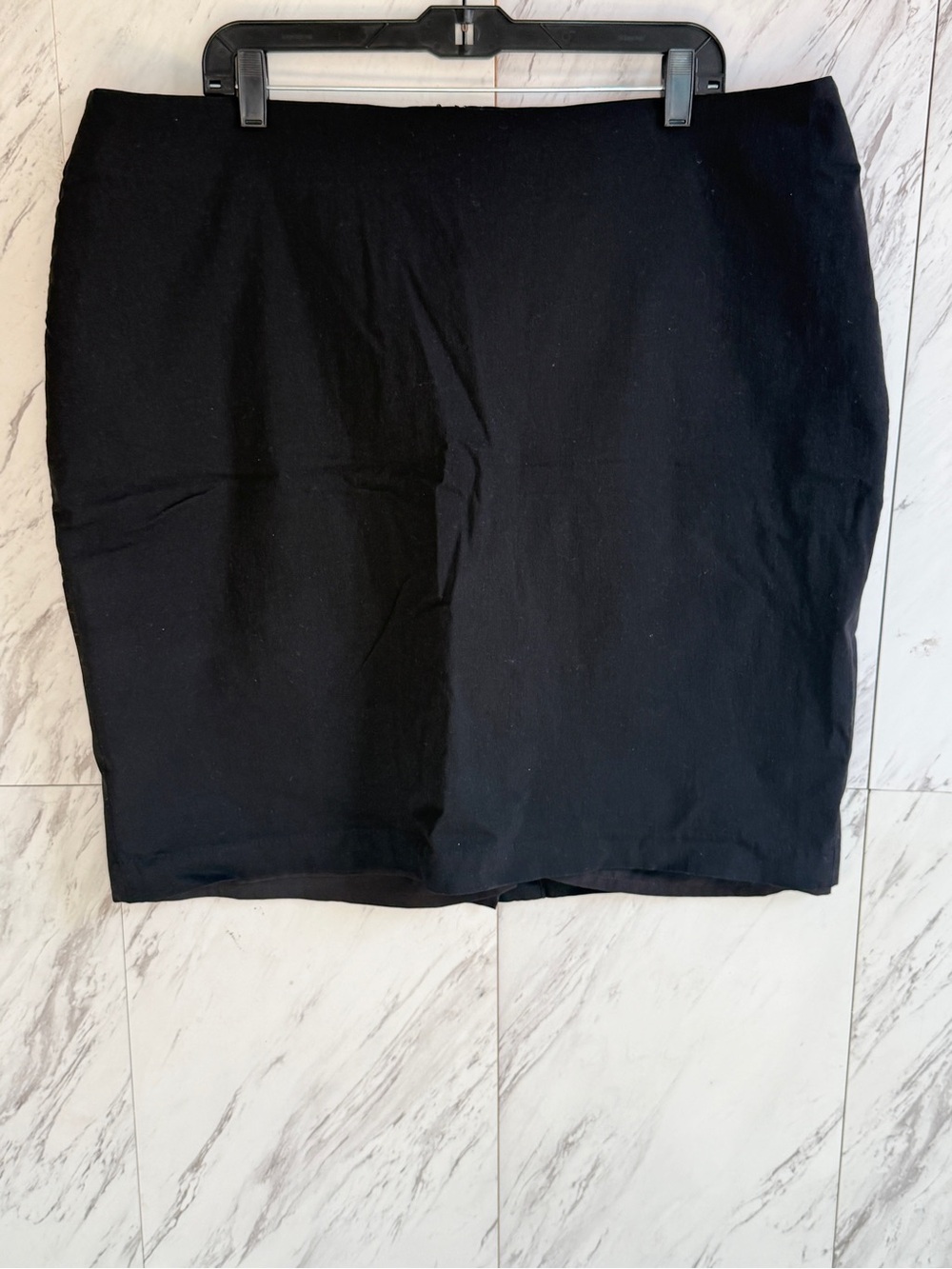 3/$50 Lord Taylor Woman Black Stretch Pencil Skirt 22W Office Corpcore Midi